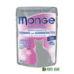 MONGE CAT NATURAL BUSTE TONNO & GAMBERETTI GR. 80